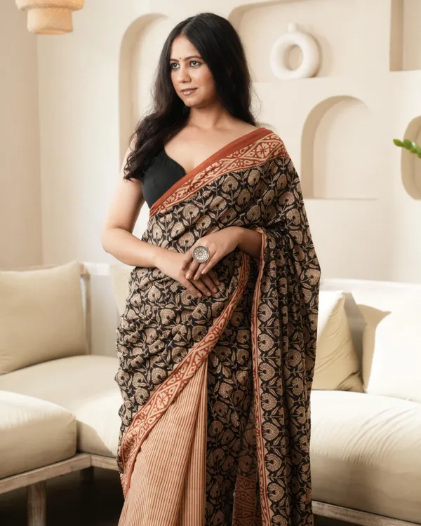 Black_Cotton_Dual_Print_Mul_Saree_For_Women